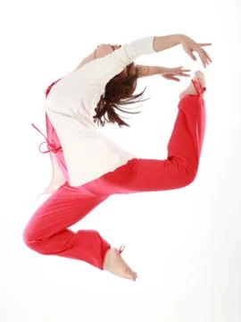 A beautiful dancer isolate on white. Stock Photos