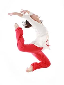 A beautiful dancer isolate on white. Stock Photos