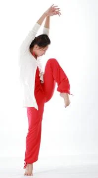 A beautiful dancer isolate on white. Stock Photos