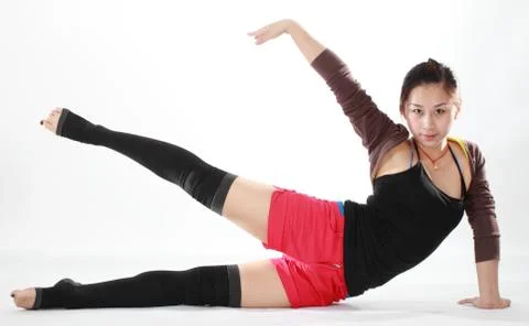 A beautiful dancer isolate on white. Stock Photos