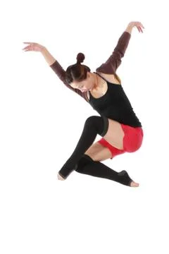 A beautiful dancer isolate on white. Stock Photos