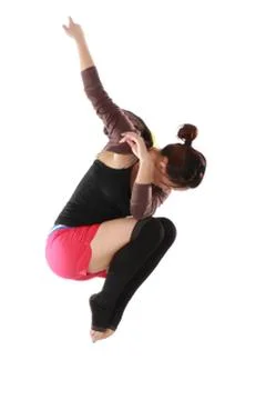 A beautiful dancer isolate on white. Stock Photos