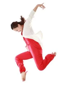 A beautiful dancer isolate on white. Stock Photos
