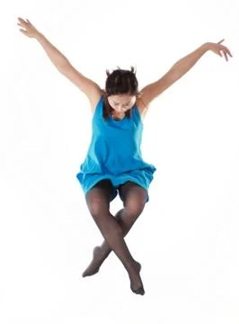 A beautiful dancer isolate on white. Stock Photos