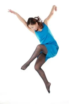 A beautiful dancer isolate on white. Stock Photos