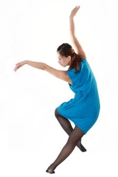 A beautiful dancer isolate on white. Stock Photos