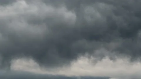 Beautiful dark dramatic sky with stormy clouds time lapse before the rain Stock Footage 153259826