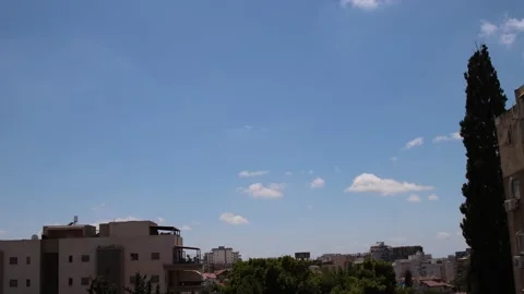 A beautiful day with clouds and blue skies Stock Footage 155741896
