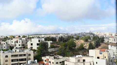 Beautiful Day Light Cloudy Day Time- Lapse in The City of Amman Jordan Stock Footage 220878325
