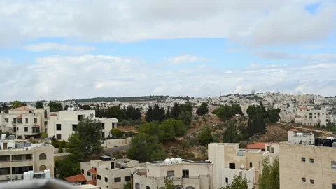 Beautiful Day Light Cloudy Day Time- Lapse in The City of Amman Jordan Stock Footage 220878331