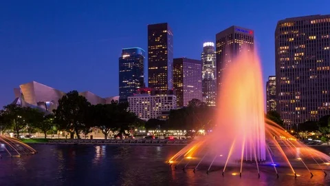 Beautiful Day to Night Hyperlapse Downtown Los Angeles Skyline Vidéo 78655488