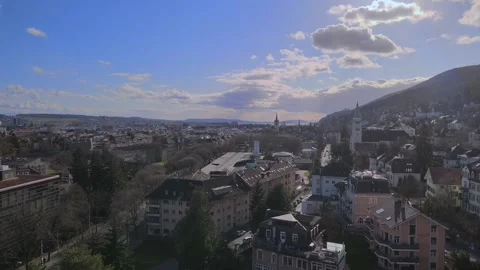 Beautiful day Switzerland Biel/Bienne 4k Stock Footage