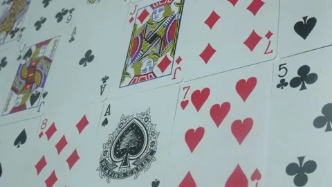 Beautiful deck of poker cards Stock Footage 89543378