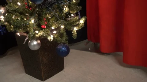 A Beautiful Decorated Christmas Tree 스톡 동영상 122244869