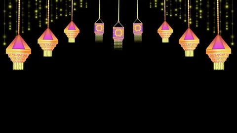 Beautiful decoration on black background with blinking light series and swi.. Stock Footage 316913632