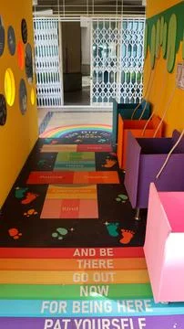 Beautiful Decorative Elements. School Art of Mordern value based Education model Stock Photos