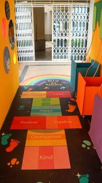 Beautiful Decorative Elements. School Art of Mordern value based Education model Stock Photos