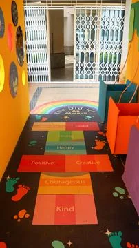 Beautiful Decorative Elements. School Art of Mordern value based Education model Stock Photos