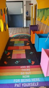 Beautiful Decorative Elements. School Art of Mordern value based Education model Stock Photos