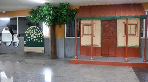 Beautiful Decorative Elements. School Art of Mordern value based Education model Stock Photos