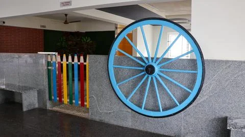Beautiful Decorative Elements. School Art of Mordern value based Education model Stock Photos