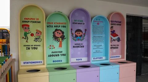Beautiful Decorative Elements. School Art of Mordern value based Education model Stock Photos