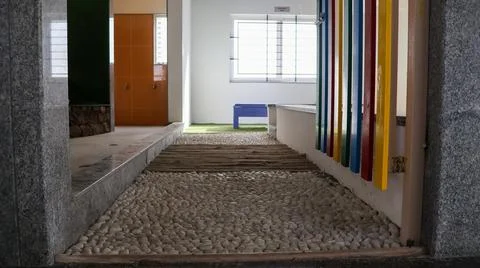 Beautiful Decorative Play Elements in School. Kids Play Room. Stock Photos