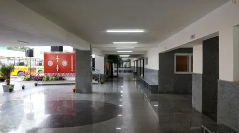 Beautiful Decorative Play Elements in School. Kids Play Room. Indian School. 스톡 사진
