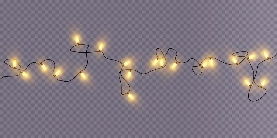 Beautiful Decorative String Lights Perfect for Enhancing Event Decoration and Stock Illustration