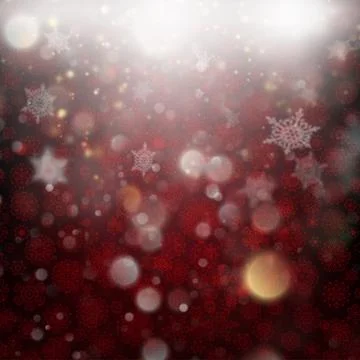 Beautiful deep red winter background. EPS 10 vector Stock Illustration