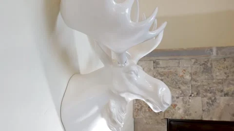 Beautiful deer head decor 스톡 동영상 147891023