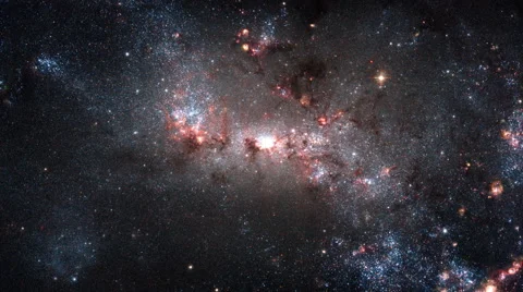 The beautiful deleted space nebula with red, yellow and blue stars Stock-Footage 47830932