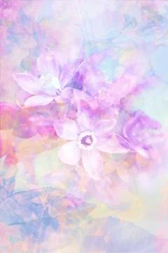Beautiful, delicate, artistic background with spring flowers Stock Illustration