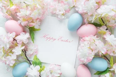 Beautiful delicate Easter frame Stock Photos