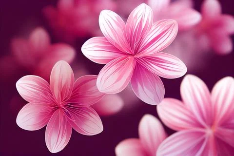 Beautiful delicate flower background with small pink flowers. Stock Illustration