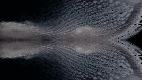 A Beautiful, delicate milky pattern, over black, mesmerizes - source is a c.. Stock Footage 257949070