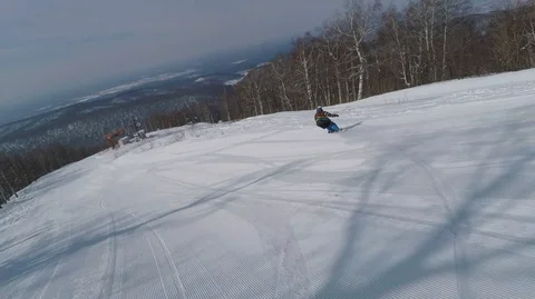 Beautiful Descent On The Edge Stock Footage 99139954