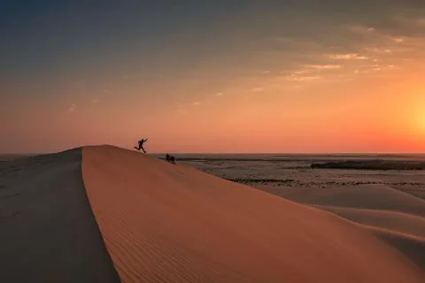 Beautiful Desert landscape view in Dammam Saudi Arabia Stock Photos
