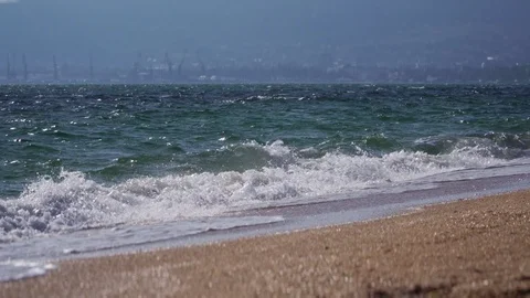 A beautiful deserted sandy beach Stock Footage 102312752