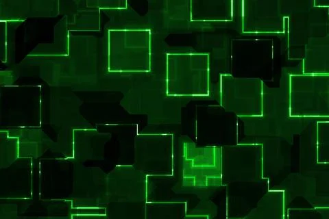 Beautiful design green tech electronic light digital graphics background Stock Illustration