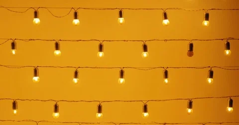 Beautiful design lamps to create a warm atmosphere and friendly environment Stock Footage 80282284