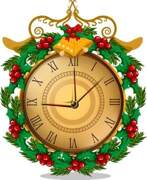 Beautiful design of Santa clock vector illustration Design Stock Illustration