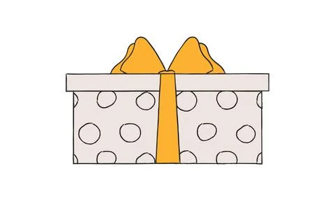 Beautiful design template for concept design. Festive gift box. Illustrazione stock