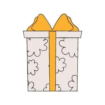 Beautiful design template for concept design. Festive gift box. Illustrazione stock