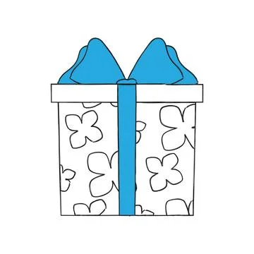 Beautiful design template for concept design. Festive gift box. Stock Illustration