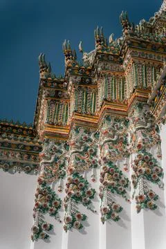 Beautiful details on a facade in Wat Pho temple, Thailand, 31 January, 2025 Photos