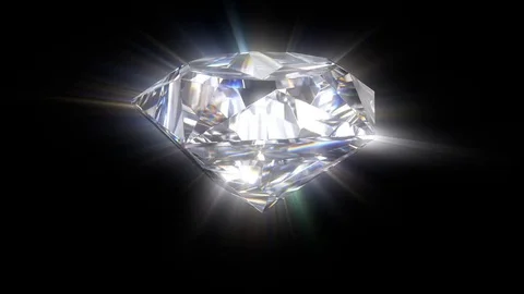 Beautiful Diamond Close-Up with Matte in Looped animation Stock Footage 79916062