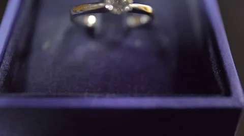 Beautiful diamond engagement ring. 4K UHD. Stock Footage 51662811