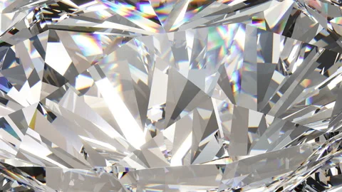 Beautiful diamond. Rotating, looping animation, 4k Stock Footage