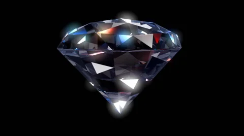 Beautiful Diamond - Seamless loop animation with alpha matte Stock Footage 47223160